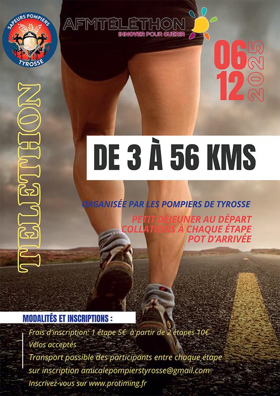 Téléthon à pied ou à vélo, de 3 à 56 km