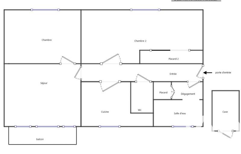 Appartement - 50 m² - 3 pièces
