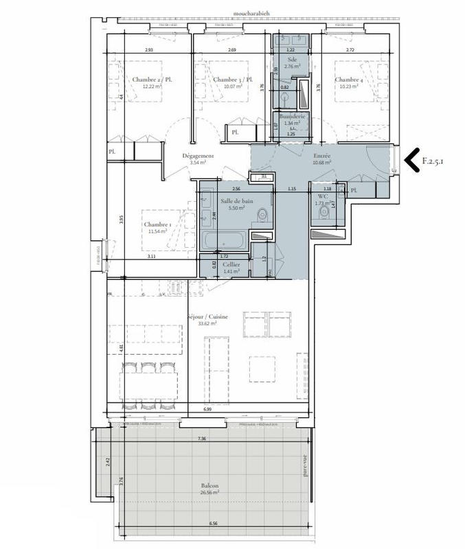 Appartement - 114 m² - 5 pièces