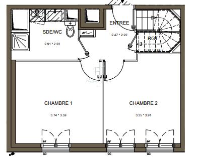Duplex - 87 m² - 4 pièces