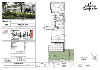 Appartement - 98 m² - 4 pièces