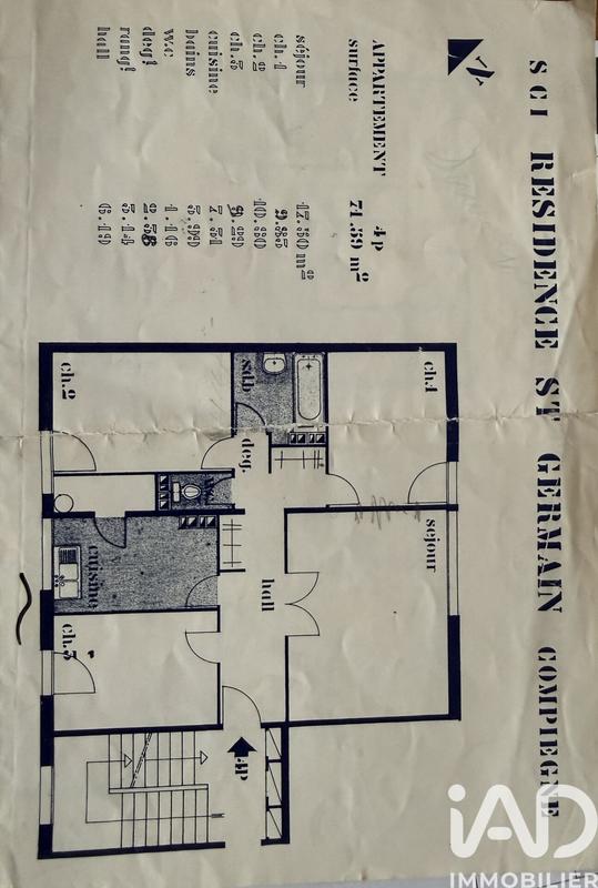 Appartement - 71 m² - 5 pièces