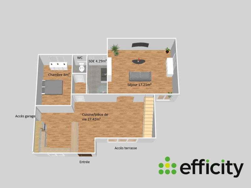 Maison - 83 m² - 3 pièces