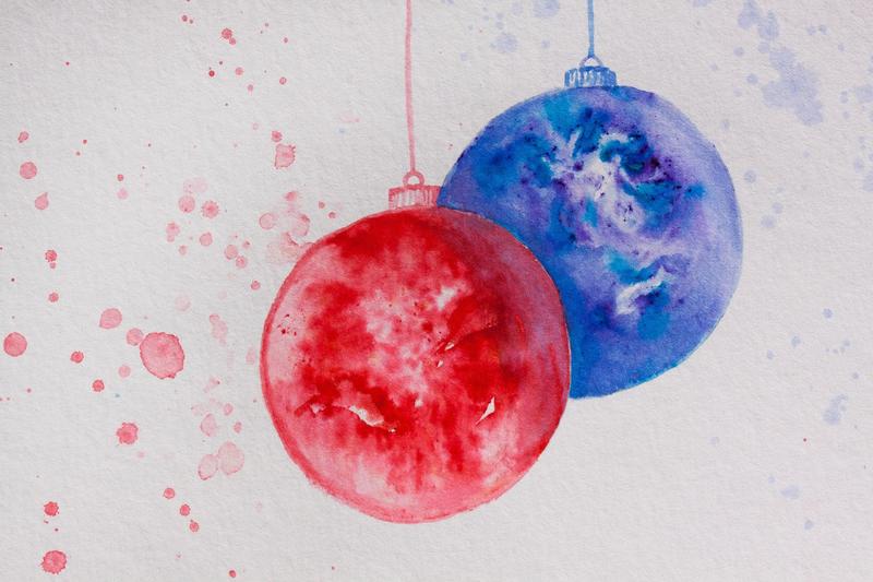 Atelier aquarelle spécial déco de Noël au Tympan