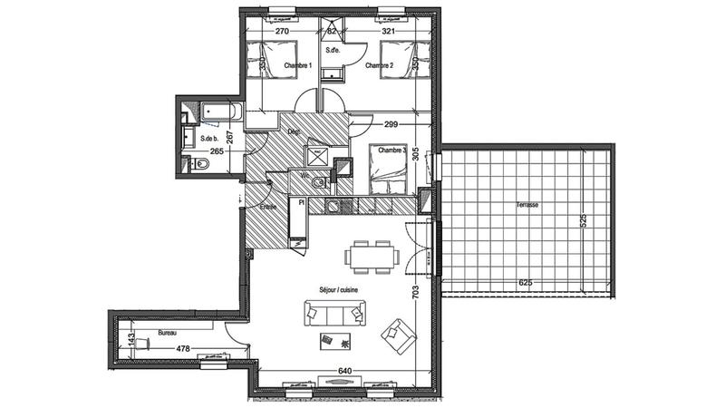 Appartement - 102 m² - 4 pièces