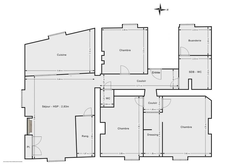 Appartement - 105 m² - 4 pièces