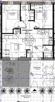 Appartement - 64 m² - 3 pièces