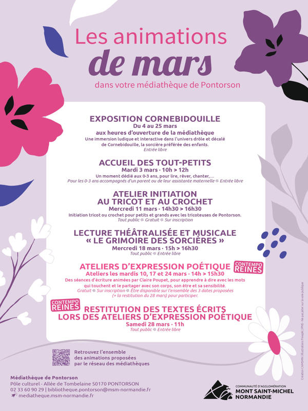 Animations à la médiathèque de Pontorson