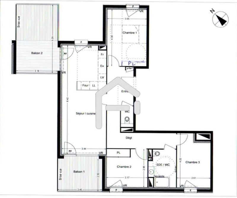 Appartement - 83 m² - 4 pièces