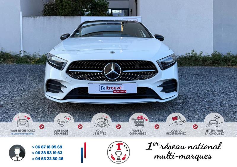 Mercedes Classe a 160 109cv Bv6 Amg Line Key Less Go*Grand Toit Ouvrant en Verre Coulissant *Eclairage d'ambiance*MultiBeam Led*Jante alu 19*Camera 360*Moteur Chaine*Véhicule Sous Garantie*Siege Chauffant*Carplay*Siège Sport Cuir Alcantara complet Surpiqu