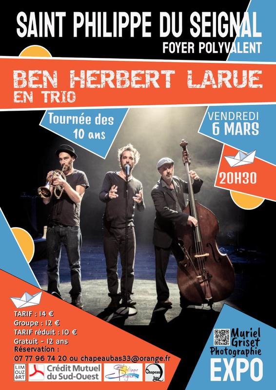 Concert Ben Herbert Larue en trio