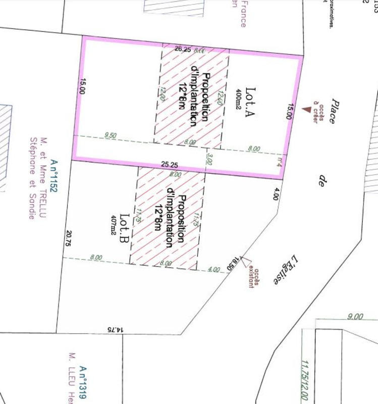 Terrain constructible - 407 m²