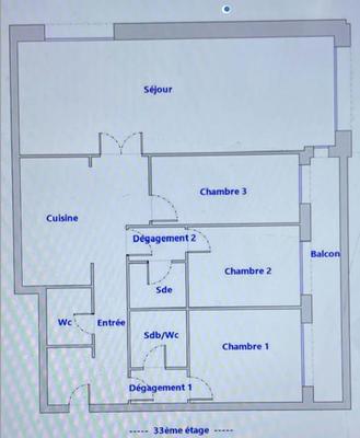 Appartement - 110 m² - 4 pièces