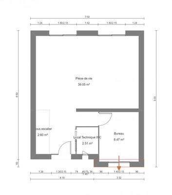 Maison - 101 m² - 1 pièce