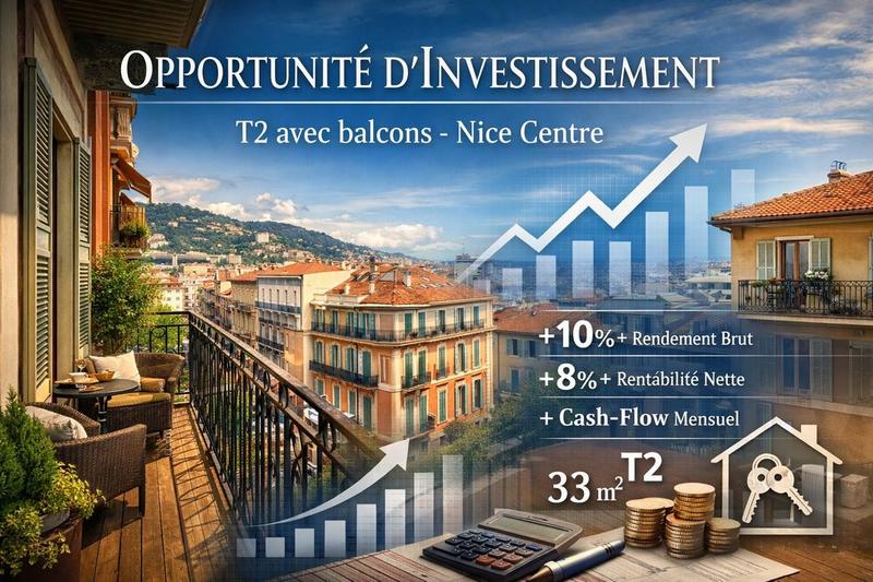 Appartement - 33 m² - 2 pièces