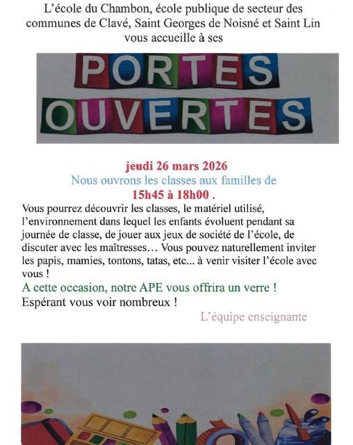 Portes ouvertes à l'école du Chambon