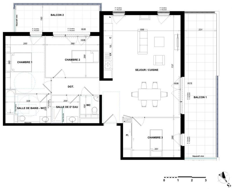 Appartement - 93 m² - 4 pièces