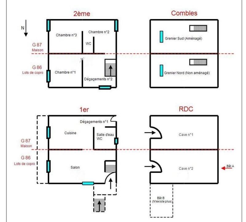 Maison de village - 66 m² - 5 pièces