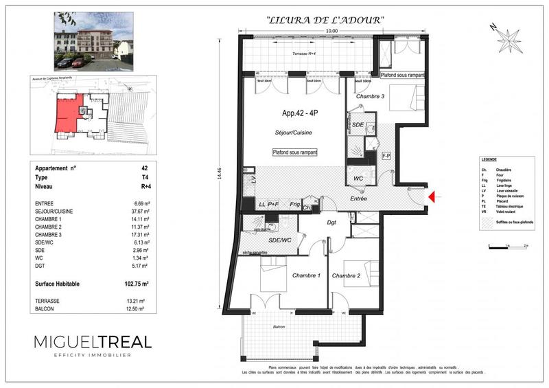 Appartement - 103 m² - 4 pièces