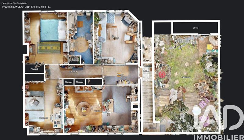 Appartement - 82 m² - 3 pièces