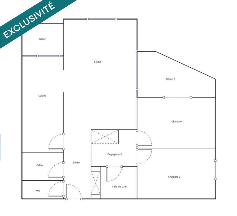 Appartement - 76 m² - 3 pièces