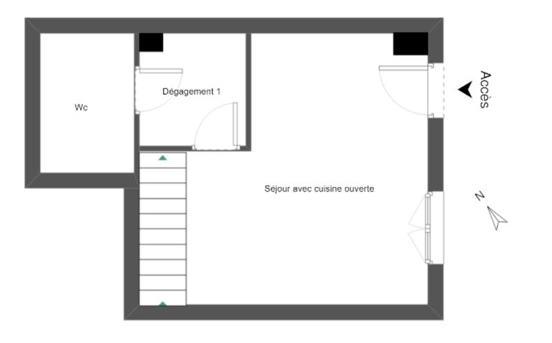 Maison - 64 m² - 3 pièces