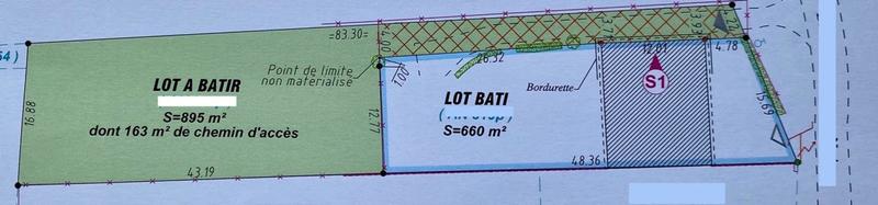 Terrain - 895 m²