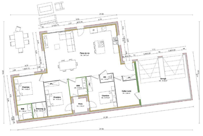 Maison - 110 m² - 4 pièces