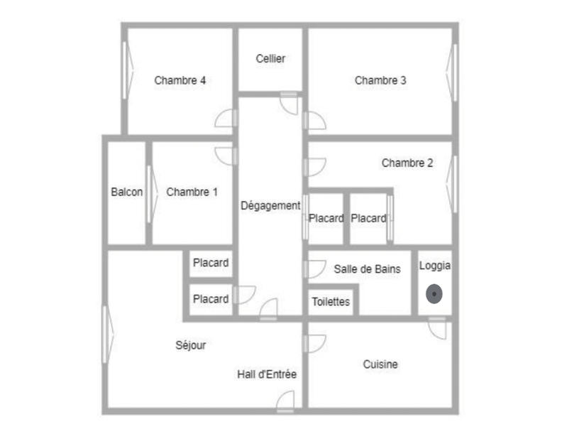 Appartement - 82 m² - 5 pièces