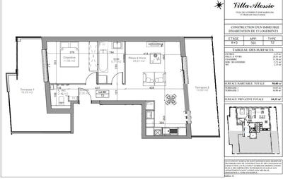 Appartement - 50 m² - 2 pièces