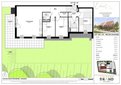 Appartement - 90 m² - 4 pièces