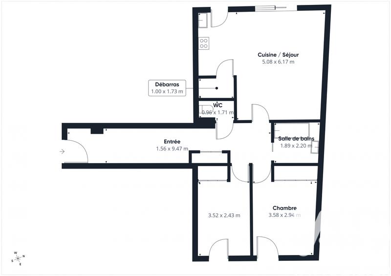 Appartement - 71 m² - 3 pièces