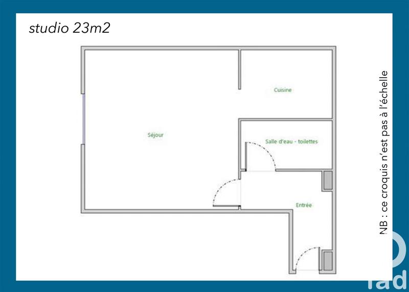 Appartement - 23 m² - 1 pièce