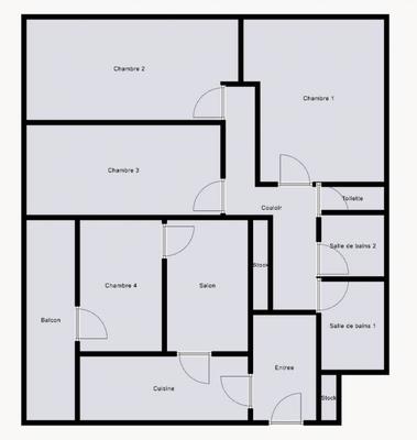 Chambre - 27 m² - 4 pièces