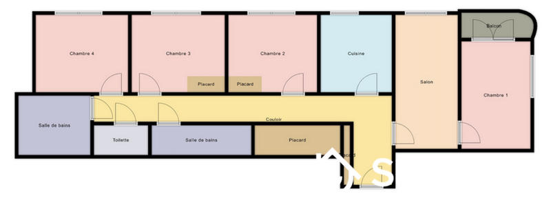 Chambre - 19 m² - 1 pièce