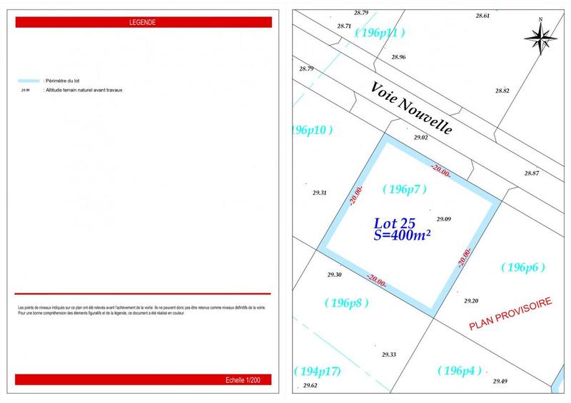 Terrain constructible - 400 m²