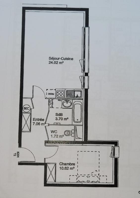 Appartement - 47 m² - 2 pièces