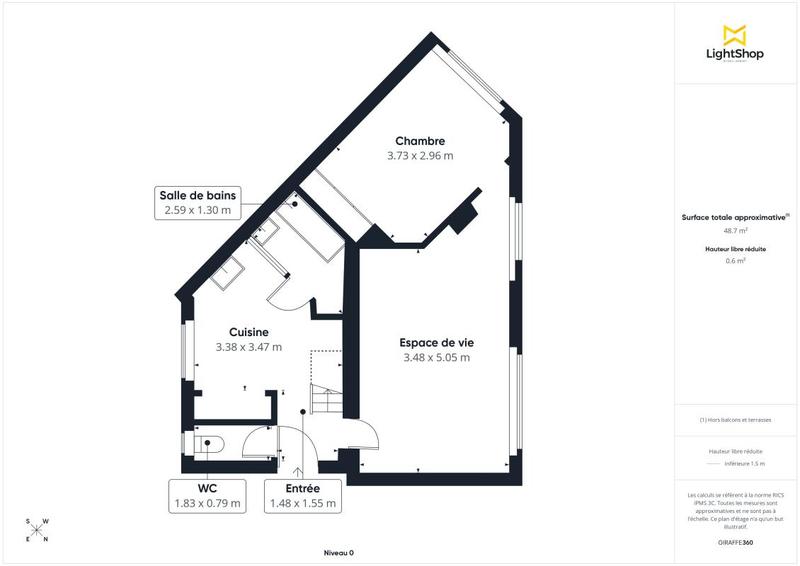 Duplex - 59 m² - 3 pièces