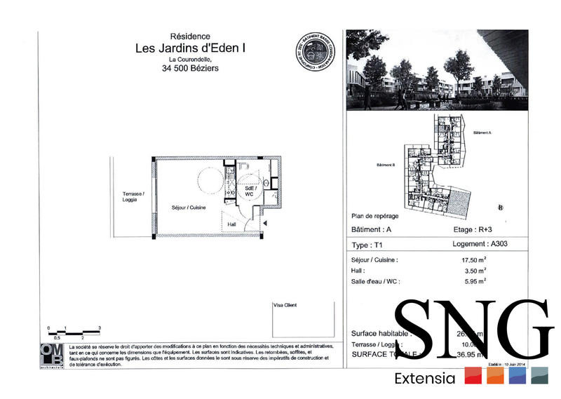 Appartement - 29 m² - 1 pièce