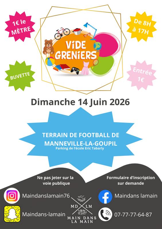 Vide-greniers annuel de l'association main dans la main