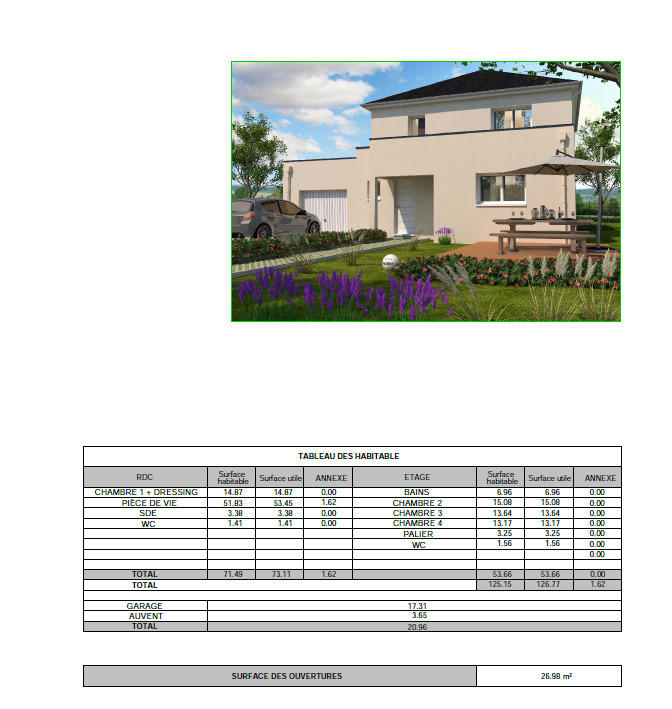 Maison - 125 m² - 6 pièces