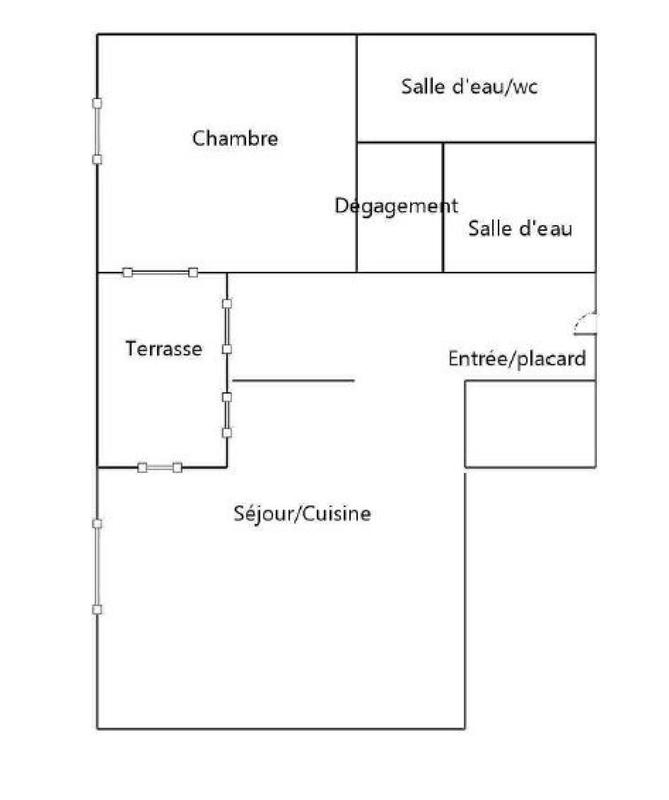 Appartement - 48 m² - 2 pièces