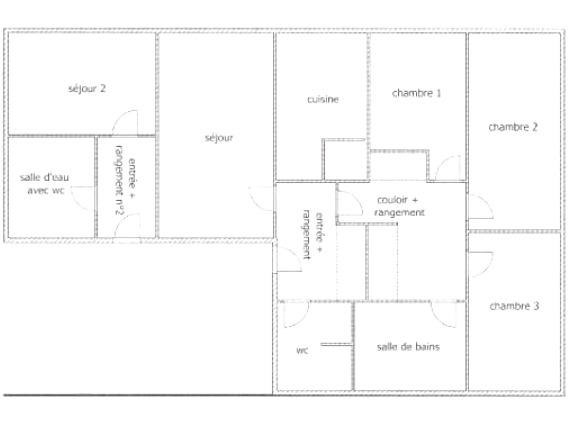Appartement - 100 m² - 3 pièces