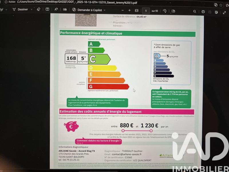 Appartement - 64 m² - 3 pièces