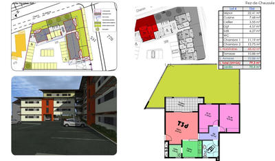 Appartement - 68 m² - 3 pièces