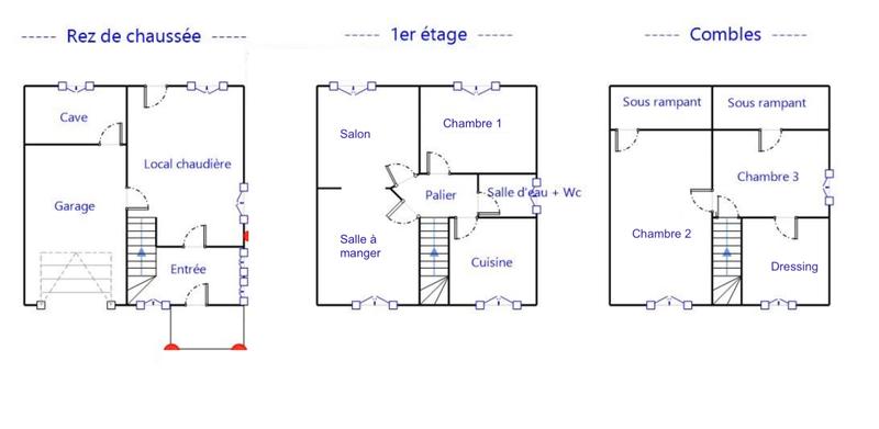 Maison - 83 m² - 5 pièces
