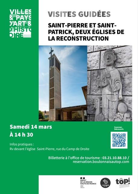 Visite guidée :" Saint-Pierre et Saint-Patrick, deux églises de la Reconstruction"