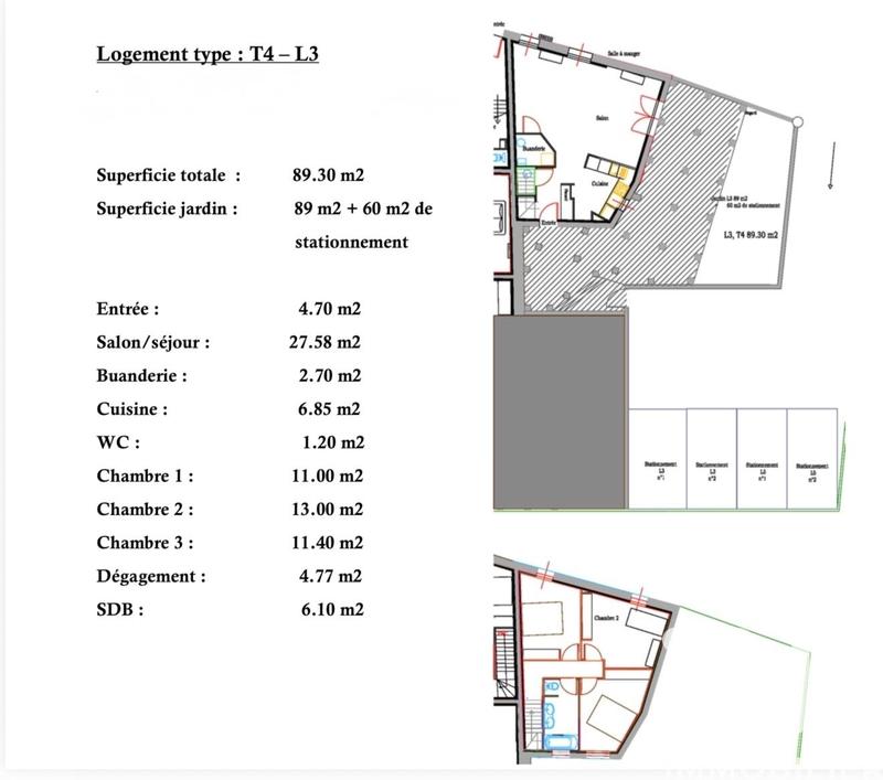 Maison - 90 m² - 4 pièces