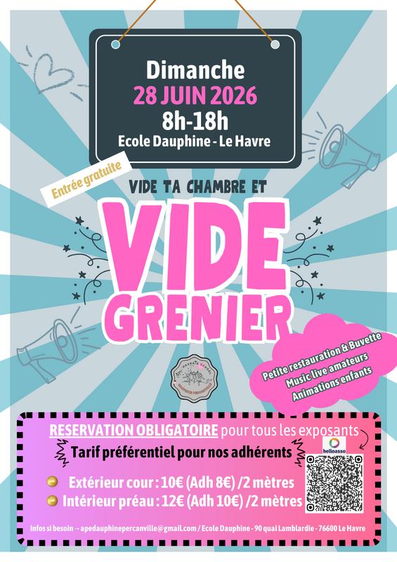 Vide grenier - vide ta chambre de l'ape l'havrais school