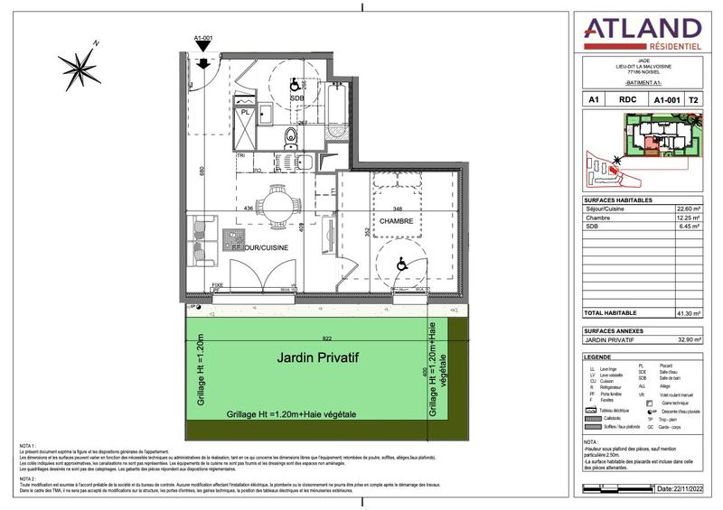 Appartement - 41 m² - 2 pièces
